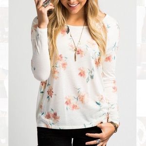O'Neill White Meadows floral long sleeve tee